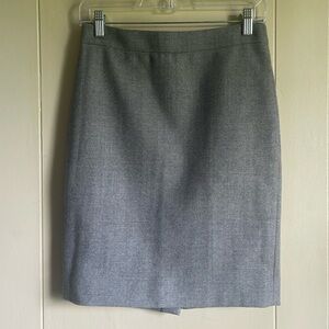 J Crew Woman’s Gray Wool Pencil Skirt